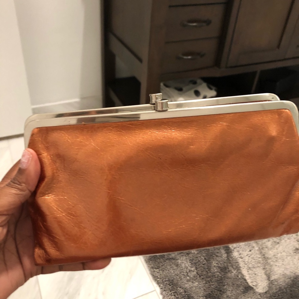 Lauren Double Frame Hobo clutch used, no flaws